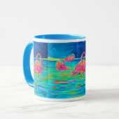 Tres Flamingo-Tasse Tasse (Vorderseite Links)