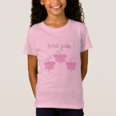 Très Jolie Pink Butterflies T-Shirt (Vorderseite)