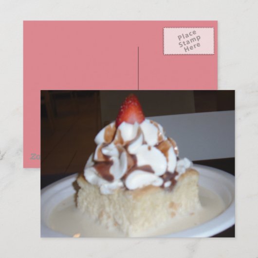 Tres Leches Cake Postkarte (Vorne/Hinten)