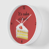 Tres Leches Flavor Cake O'Clock Dessert Thema rot Uhr (Winkel)