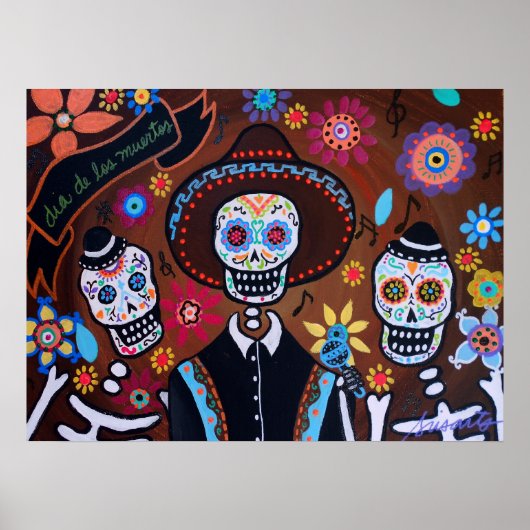 TRES MARIACHIS TAG DER TOTEN POSTER (Vorne)