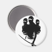 Tres ninjas magnet (Vorderseite/Rückseite)