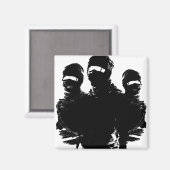 Tres ninjas magnet (Vorderseite/Rückseite)