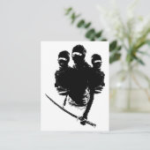 tres ninjas. postkarte (Stehend Vorderseite)