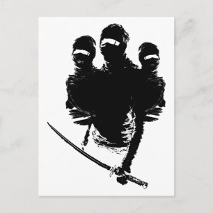 tres ninjas. postkarte