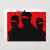 tres ninjas. postkarte (Vorne/Hinten)