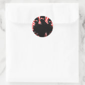 tres ninjas. runder aufkleber (Tasche)
