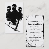 tres ninjas visitenkarte (Vorne/Hinten)