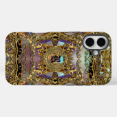 Très orné Hübsch Monogram Case-Mate iPhone Hülle (Rückseite (Horizontal))