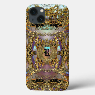 Très orné hübsches Monogramm iPhone 13 Hülle