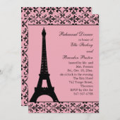 Tres Paris Probe Dinner Einladung (pink) (Vorne/Hinten)