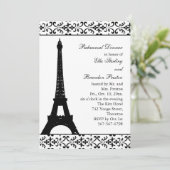 Tres Paris Probe Dinner (weiß) Einladung (Stehend Vorderseite)