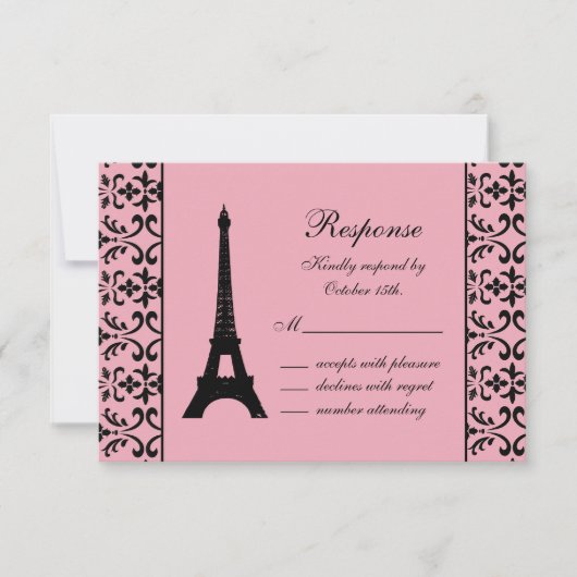 Tres Paris UAWG (pink) RSVP Karte (Vorderseite)