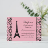 Tres Paris UAWG (pink) RSVP Karte (Stehend Vorderseite)