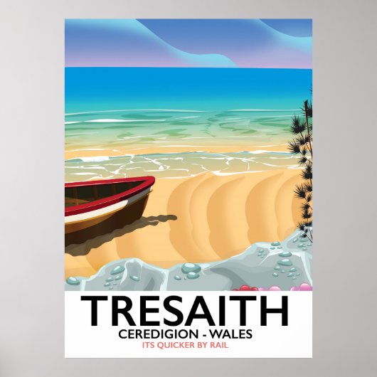 Tresaith, Ceredigion beach Wales seaside poster (Vorne)