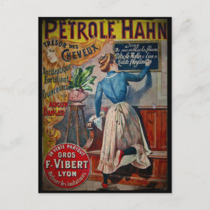 Tresor des Cheveux Vintage Antiseptische Werbung Postkarte