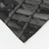 Trestle Bridge in Schwarz-Weiß Fleecedecke (Ecke)