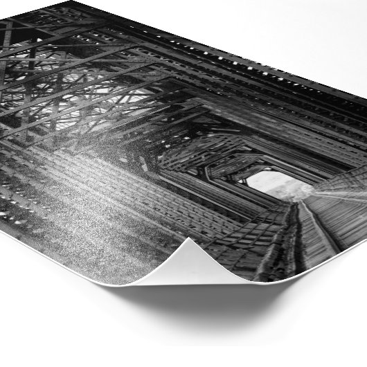 Trestle Bridge in Schwarz-Weiß Fotodruck (Ecke)