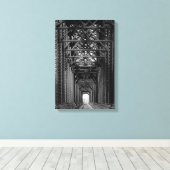 Trestle Bridge in Schwarz-Weiß Leinwanddruck (Insitu (Holzboden))