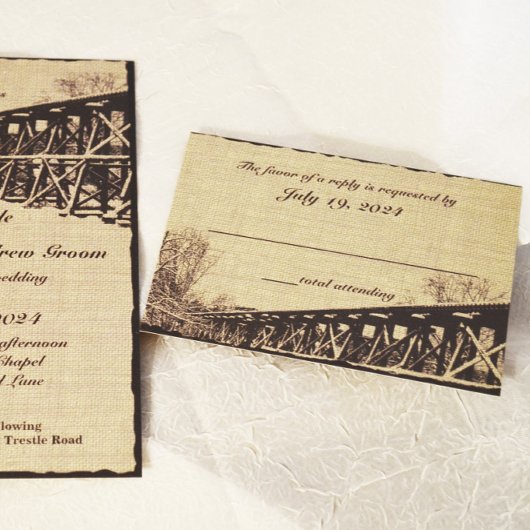 Trestle Bridge Wedding Response RSVP Karte