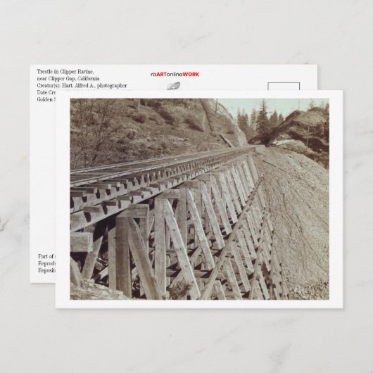 Trestle in Clipper Ravine Postkarte (Vorne/Hinten)