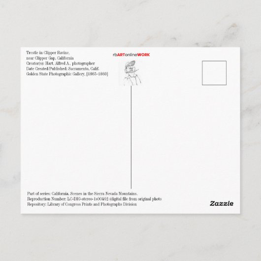 Trestle in Clipper Ravine Postkarte (Rückseite)