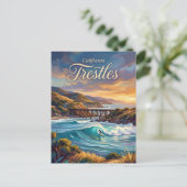 Trestles Kalifornien Postkarte (Stehend Vorderseite)