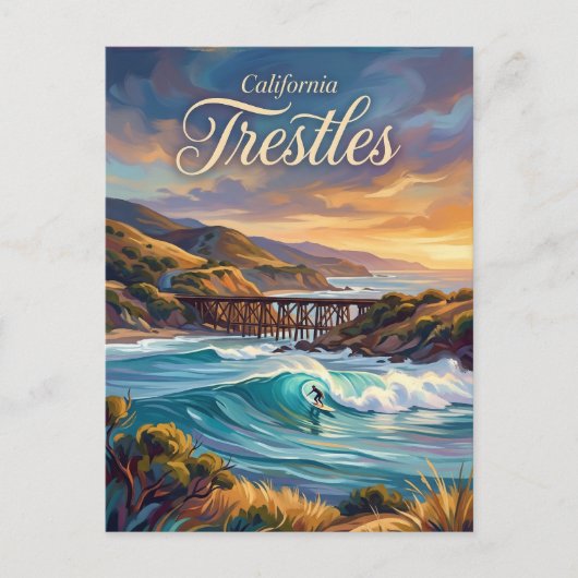 Trestles Kalifornien Postkarte (Vorderseite)
