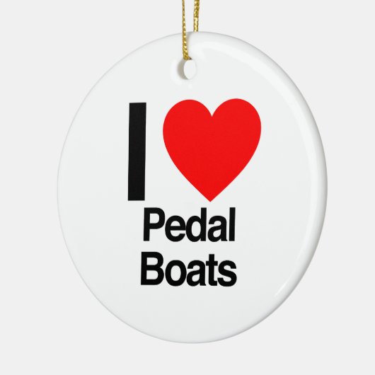 Tretboote der Liebe Keramik Ornament (Links)
