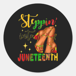 Treten in Juneteenth 1865 Juneteenth Afrikaner A Runder Aufkleber