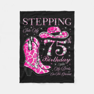 Treten in meinen 75. Geburtstag mit meinen Stiefel Fleecedecke