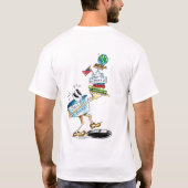 Treten in schwarzes Loch T-Shirt (Rückseite)