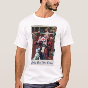 Treten Sie dem Roten Kreuz bei - Mann mit Hund (US T-Shirt