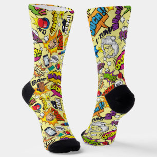 Treten Sie ein in den Spaß: Retro Comic Pop Art So Socken