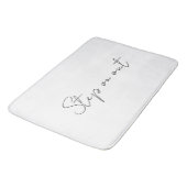 Treten Sie ein in die Badematte (Schrägansicht)