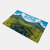 "Treten Sie ein in die Ruhe - Willkommen Zuhause a Fußmatte (Schrägansicht)