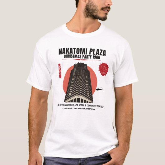 Treten Sie ein in Nostalgie mit unserem Nakatomi P T-Shirt (Vorderseite)