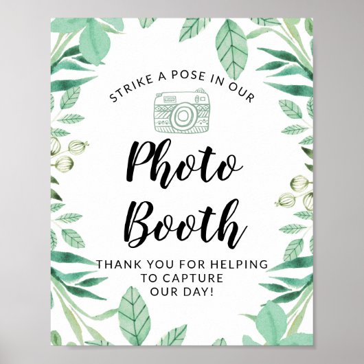Treten Sie ein Pose Foto Booth Wedding Reception S Poster (Vorne)