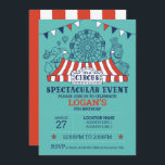 Treten Sie gleich auf! Blue Editable Circus Birthd Einladung<br><div class="desc">Mach dich bereit für die beste Show der Welt! Unsere Vintagen Zirkusgeburtstage-Einladungen sind perfekt für einen Karneval-Bash. Dieses druckbare Zirkus-Einladungs-Template ist einfach mit all Ihren Party-Details anzupassen. Sie erhalten eine digitale Datei, die Sie auf der Zuhause oder in einer lokalen Druckerei drucken können. So können Sie ganz einfach eine Einladung...</div>