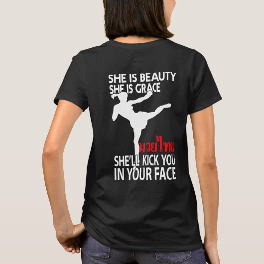 Treten Sie herein Ihren Gesicht Muay T-Shirt (Rückseite)