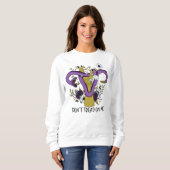 Treten Sie mir nicht als Feministin auf Sweatshirt (Vorne ganz)