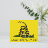 Treten Sie mir nicht auf, das Tee-Party der Gadsde Postkarte (Stehend Vorderseite)