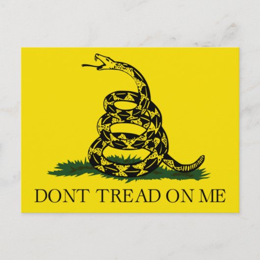 Treten Sie mir nicht auf, das Tee-Party der Gadsde Postkarte (Vorderseite)