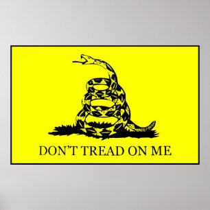 Treten Sie mir nicht auf die Flagge - schwarze Gre Poster