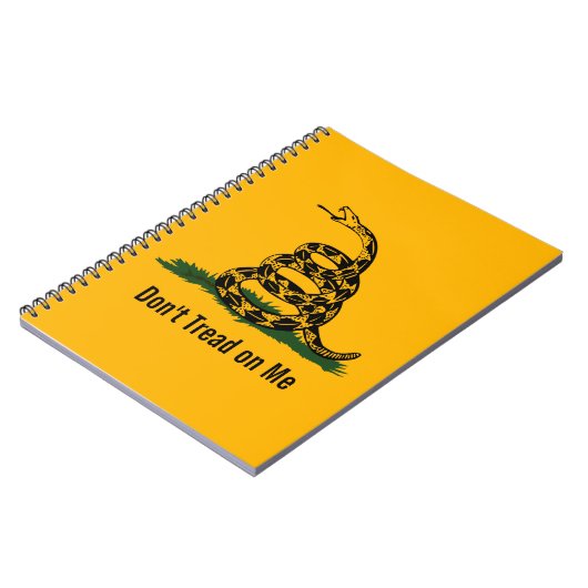 Treten Sie mir nicht auf die Gadsdenflagge Notizblock (Linke Seite)