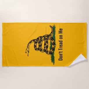 Treten Sie mir nicht auf die Gadsdenflagge Strandtuch