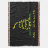 Treten Sie mir nicht auf die schwarze Kehle-Kehle- Decke (Vorderseite Vertikal)