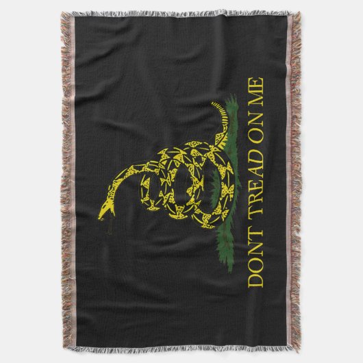 Treten Sie mir nicht auf die schwarze Kehle-Kehle- Decke (Vorderseite Vertikal)