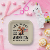 Treten Sie mir nicht auf Eichhörnchenfreiheit Pappteller (Party)