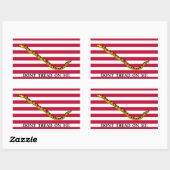 Treten Sie mir nicht auf - Flagge der Marine Jack Rechteckiger Aufkleber (Blatt)